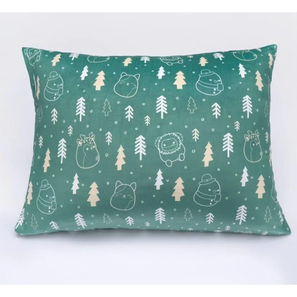 SquishPillow Standard Pillowcase Microplush Winter Theme Ultra Soft Comfort  B41